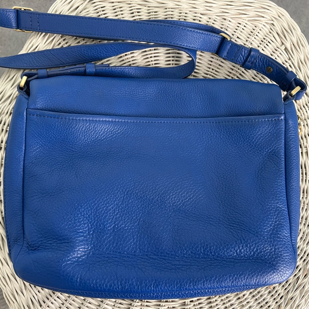 Fossil Blue Leather Preston Crossbody Bag - Picture 2 of 12